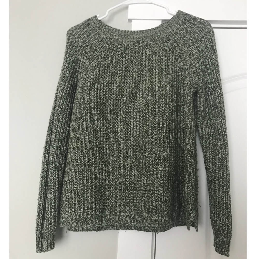 Knitted green sweater